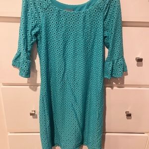 Turquoise dress! Half sleeve!